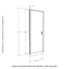 Kit Porta De Madeira Frisada 215x66,5cm Batente 14cm Fechadur