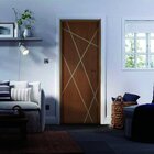 Kit Porta De Madeira Frisada 215x86,5cm Batente 14cm Fechadur