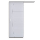 Kit Porta De Madeira Frisada De Correr 2,10 X 0,82 Direita Li