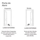 Kit Porta De Madeira Lisa 212x65cm Com Batente De Alumínio 3,