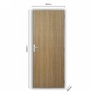 Kit Porta De Madeira Lisa 212x65cm Com Batente De Alumínio 3,