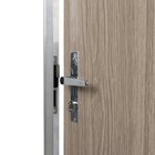 Kit Porta De Madeira Lisa 212x65cm Com Batente De Alumínio 3,