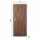 Kit Porta De Madeira Lisa 212x75cm Com Batente De Alumínio 3,