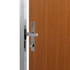 Kit Porta De Madeira Lisa 212x75cm Com Batente De Alumínio 3,