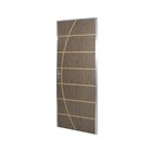 Kit Porta De Madeira Lisa 212x85cm Com Batente De Alumínio 3,