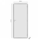 Kit Porta De Madeira Lisa 212x85cm Com Batente De Alumínio 3,