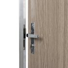 Kit Porta De Madeira Lisa 212x85cm Com Batente De Alumínio 3,