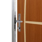 Kit Porta De Madeira Lisa 212x85cm Com Batente De Alumínio 3,