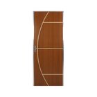 Kit Porta De Madeira Lisa 212x85cm Com Batente De Alumínio 3,