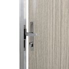 Kit Porta De Madeira Lisa 212x85cm Com Batente De Alumínio 3,