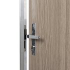 Kit Porta De Madeira Lisa 212x85cm Com Batente De Alumínio 3,