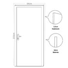 Kit Porta De Madeira Lisa 215x64cm Com Batente De Mdf Ultra 1
