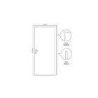 Kit Porta De Madeira Lisa 215x64cm Com Batente De Mdf Ultra 1
