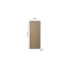 Kit Porta De Madeira Lisa 215x65cm Com Batente De Aço 06cm Aç