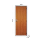 Kit Porta De Madeira Lisa 215x65cm Com Batente De Aço 12cm Aç