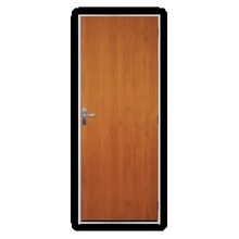 Kit Porta De Madeira Lisa 215x65cm Com Batente De Aço 12cm Aç