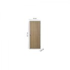 Kit Porta De Madeira Lisa 215x65cm Com Batente De Aço 12cm Aç