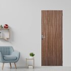 Kit Porta De Madeira Lisa 215x65cm Com Batente De Aço 12cm Aç