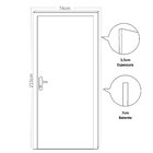 Kit Porta De Madeira Lisa 215x74cm Com Batente De Mdf Ultra 0