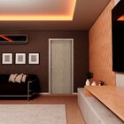 Kit Porta De Madeira Lisa 215x74cm Com Batente De Mdf Ultra 1