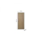 Kit Porta De Madeira Lisa 215x75cm Com Batente De Aço 06cm Aç