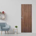 Kit Porta De Madeira Lisa 215x75cm Com Batente De Aço 06cm Aç