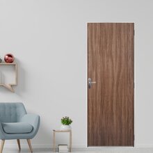 Kit Porta De Madeira Lisa 215x75cm Com Batente De Aço 12cm Aç