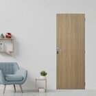 Kit Porta De Madeira Lisa 215x75cm Com Batente De Aço 6cm Aço