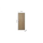 Kit Porta De Madeira Lisa 215x75cm Com Batente De Aço 6cm Aço