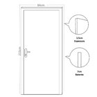 Kit Porta De Madeira Lisa 215x84cm Com Batente De Mdf Ultra 0