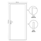 Kit Porta De Madeira Lisa 215x84cm Com Batente De Mdf Ultra 1