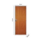 Kit Porta De Madeira Lisa 215x85cm Com Batente De Aço 12cm Aç