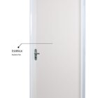 Kit Porta De Madeira Lisa 215x85cm Com Batente De Aço 12cm Aç