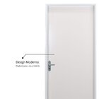 Kit Porta De Madeira Lisa 215x85cm Com Batente De Aço 12cm Aç