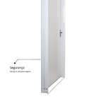 Kit Porta De Madeira Lisa 215x85cm Com Batente De Aço 12cm Aç