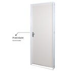 Kit Porta De Madeira Lisa 215x85cm Com Batente De Aço 12cm Aç