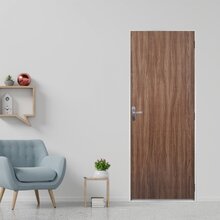 Kit Porta De Madeira Lisa 215x85cm Com Batente De Aço 12cm Aç