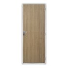 Kit Porta De Madeira Lisa 215x85cm Com Batente De Aço 6cm Aço