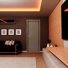 Kit Porta De Madeira Lisa 215x94cm Com Batente De Mdf Ultra 1