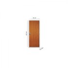 Kit Porta De Madeira Lisa 215x95cm Com Batente De Aço 06cm Aç