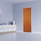 Kit Porta De Madeira Lisa 215x95cm Com Batente De Aço 06cm Aç