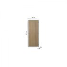 Kit Porta De Madeira Lisa 215x95cm Com Batente De Aço 12cm Aç