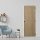 Kit Porta De Madeira Lisa 215x95cm Com Batente De Aço 6cm Aço