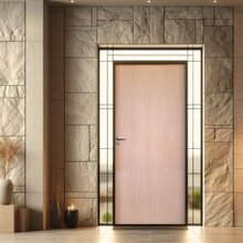 Kit Porta De Madeira Lisa Curupixá 210x82cm Batente 14cm Unip