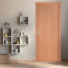 Kit Porta De Madeira Lisa Esquerda 213cmx84,5cmx12cm Pe91 Ese