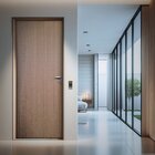 Kit Porta De Madeira Lisa Imbuia 210x72cm Batente 18cm Unipor