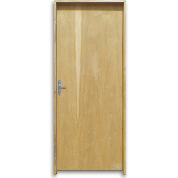 Kit Porta De Madeira Lisa Padrão Imbuia 2,10 X 0,82 Esquerda