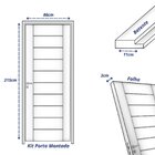 Kit Porta De Madeira Maciça 3b Eucalipto 210x82cm Batente 11c