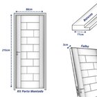 Kit Porta De Madeira Maciça Ekos 210x82cm Batente 11cm Abertu