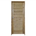 Kit Porta De Madeira Maciça Ekos 210x82cm Batente 16cm Natural
